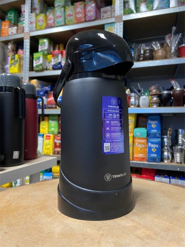 Termos Termolar R-Evolution "Negro" ciśnieniowy 1.2 l z pompką INOX