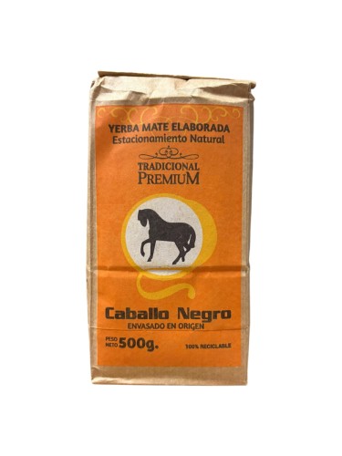 Yerba Mate Caballo Negro Tradicional Premium 500g - nowy wygląd opakowania