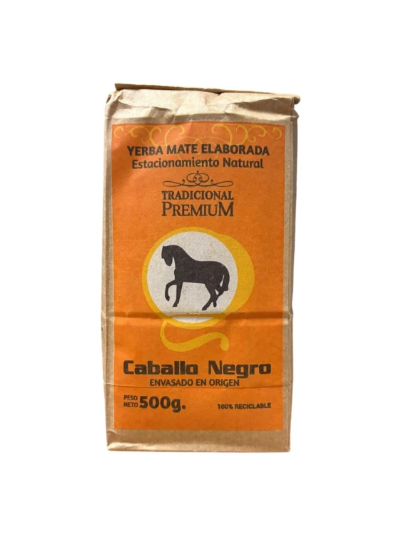 Yerba Mate Caballo Negro Tradicional Premium 500g - nowy wygląd opakowania