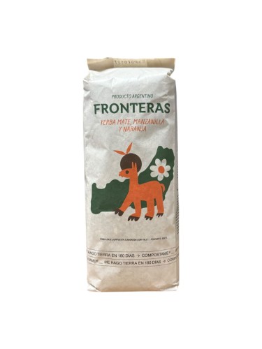 Yerba mate Fronteras con manzanilla y naranja 500g