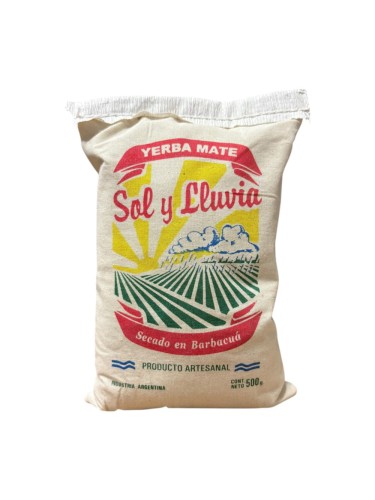 Yerba Mate Sol y Lluvia Barbacua 500g w worku jutowym