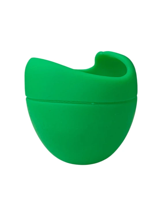 Naczynie silikonowe turystyczne Verde (zielone) z logo 190 ml - widok z boku
