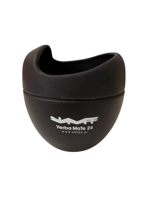 Naczynie silikonowe turystyczne Negro (czarne) z logo 190 ml