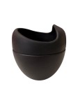 Naczynie silikonowe turystyczne Negro (czarne) z logo 190 ml - widok z boku