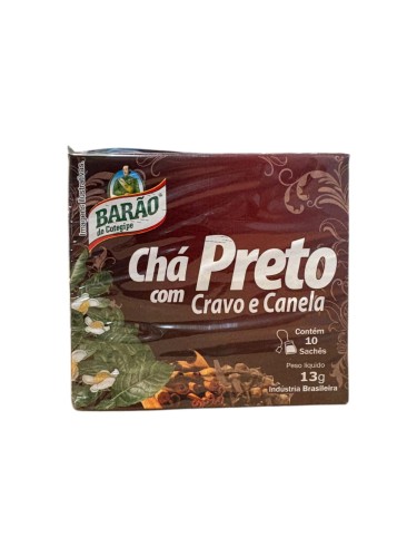 Barao Cha Preto com cravo e canela 13g (saszetki)