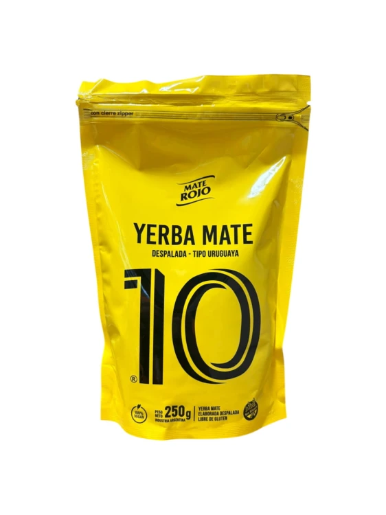 Yerba Mate Mate Rojo "10" Despalada Tipo Uruguaya 250g