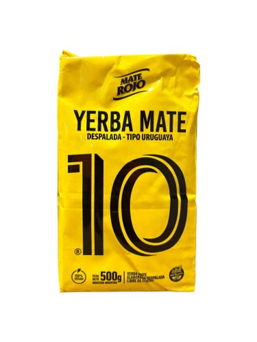 Yerba Mate Mate Rojo "10" Despalada Tipo Uruguaya 500g