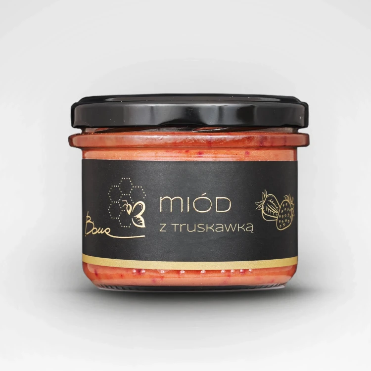 Miód kremowany z truskawką 245g Bona