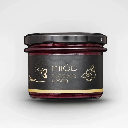 Miód kremowany z jagodą leśną 245g Bona
