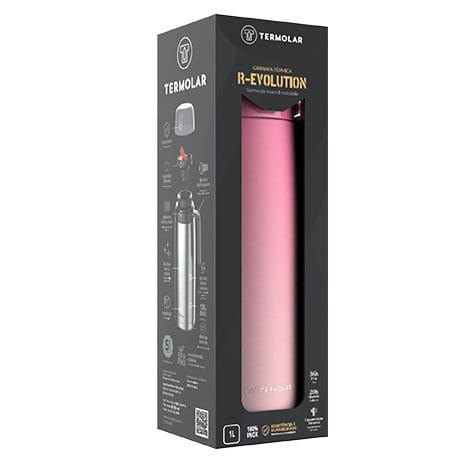 Termos Termolar R-Evolution "Carnaval Rosa" 1l INOX - zapakowany w pudełko