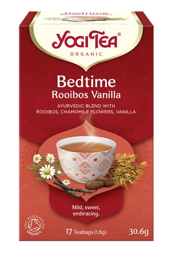 Ajurwedyjska herbatka Bedtime Rooibos Vanilla YogiTea Organic 17x1,8g