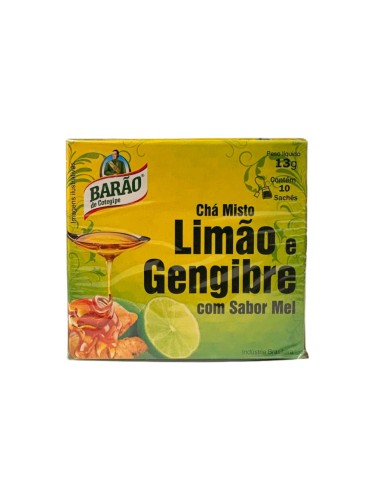 Barao Cha Misto Limao e Gengibre com Sabor Mel 13g (saszetki)