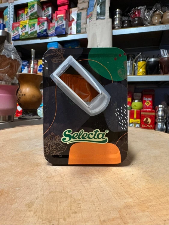 Yerbera (puszka) Selecta z dozownikiem - widok z góry