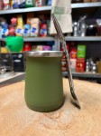 Bombilla La Porteña Pico del loro cincelada 18,5 cm INOX - widok z boku