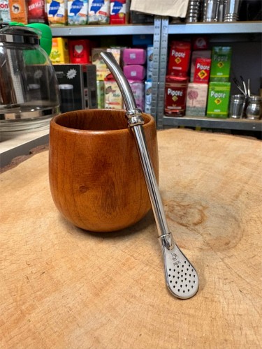 Bombilla Cucharita "Doble Anel" 14 cm Bortonaggio
