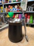 Bombilla Bortonaggio Oro Grande Anel con piedra niebieski mix kamień - widok z boku