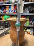 Bombilla (bomba) "Piedra" Bortonaggio 1000 (Mil) Furos INOX ze szczoteczką 23 cm - kolor zielony - zbliżenie na pierścień