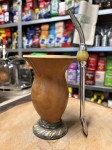 Bombilla (bomba) "Grande Piedra" Bortonaggio 1000 Furos INOX ze szczoteczką 25 cm - kolor żółty - widok z boku