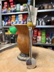 Bombilla (bomba) "Grande Piedra" Bortonaggio 1000 Furos INOX ze szczoteczką 25 cm - kolor żółty