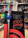 Bombilla (bomba) "Grande Piedra" Bortonaggio 1000 Furos INOX ze szczoteczką 25 cm - kolor granatowy - zbliżenie na pierścień