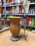 Bombilla (bomba) "Grande Piedra" Bortonaggio 1000 (Mil) Furos INOX ze szczoteczką 25 cm - czarny mix - widok z boku