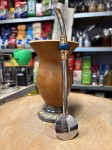 Bombilla (bomba) Oro "Piedra" Bortonaggio 1000 (Mil) Furos INOX ze szczoteczką 23 cm - kolor niebieski mix