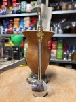 Bombilla (bomba) Oro "Piedra" Bortonaggio 1000 (Mil) Furos INOX ze szczoteczką 23 cm - kolor żółty - widok na wprost