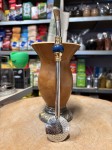 Bombilla (bomba) Oro Piedra Bortonaggio INOX 23 cm - kolor niebieski - widok na wprost