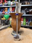 Bombilla (bomba) Oro Piedra Bortonaggio INOX 23 cm - kolor fioletowy - widok na wprost