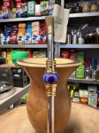 Bombilla (bomba) Oro Piedra Bortonaggio INOX 23 cm - kolor fioletowy - zbliżenie na pierścień