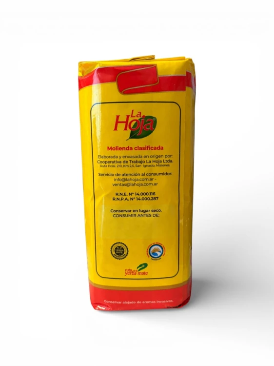 Yerba Mate La Hoja Tradicional 1000g - widok na boczną etykietę