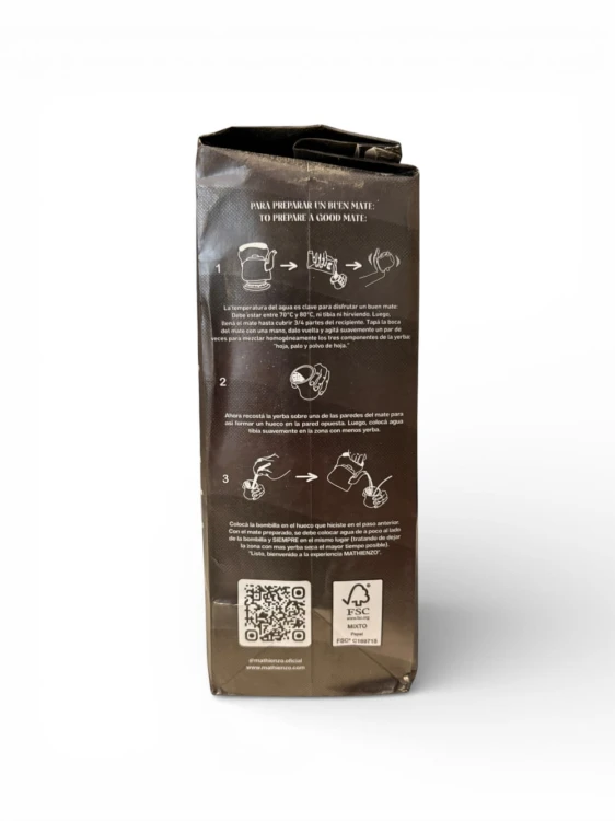 Yerba Mate Mathienzo Premium 500g - nowe opakowanie, etykieta boczna