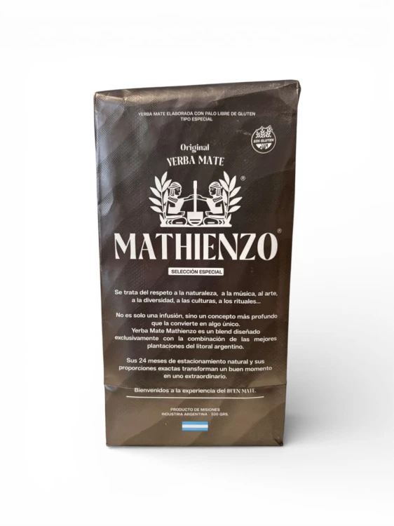 Yerba Mate Mathienzo Premium 500g - nowe opakowanie, tylna etykieta