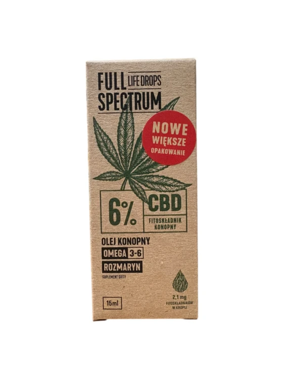 Olejek konopny CBD+CBDA 6% 15 ml Full Spectrum