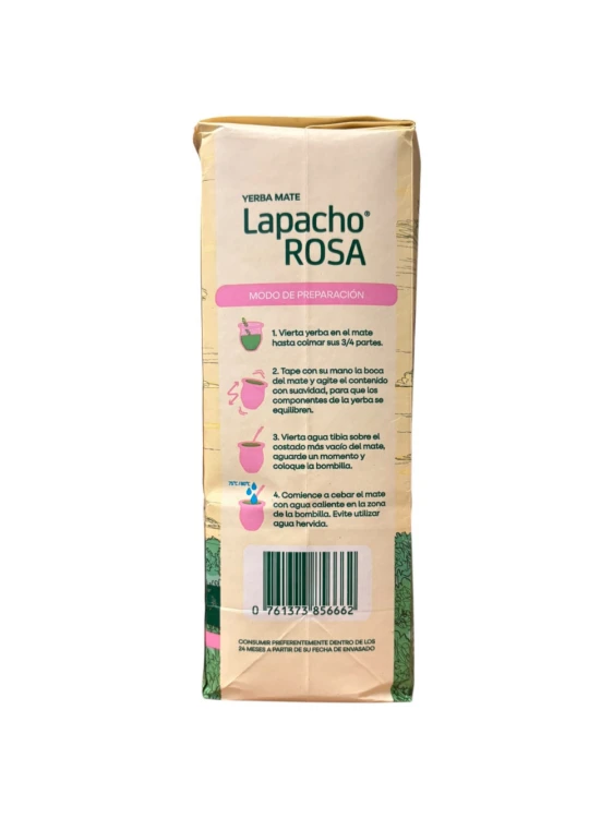 Yerba Mate Lapacho Rosa Despalada 500g - sposób przygotowania sugerowany przez producenta