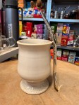 Bombilla (bombillon) Cuchara Alpaca Hoja 18 cm - wzór ART 4 - widok z boku