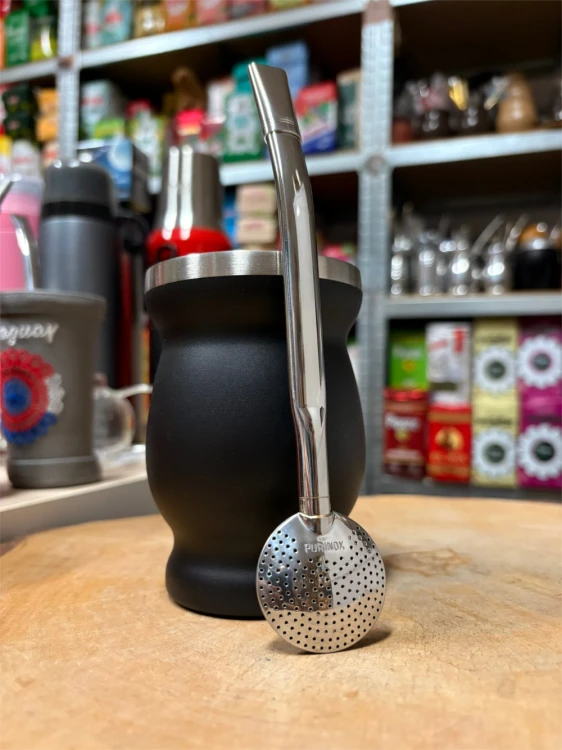 Bombilla (bomba) ESS09 Purinox rozkręcana 19 cm ze szczoteczką