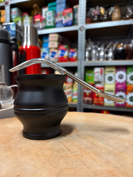 Bombilla Cuchara PL12 karbowana Purinox 21 cm - widok z boku