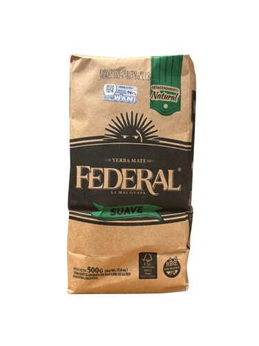 Yerba mate Federal Suave Agroecologica 500g