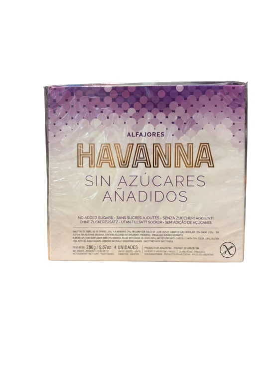 Alfajores Havanna Sin Azucares añadidos Premium pudełko 4 sztuki - 280 g