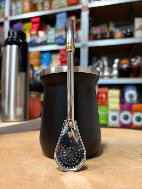 Bombilla ze stali nierdzewnej La Fueguina 18,5 cm INOX - widok na wprost