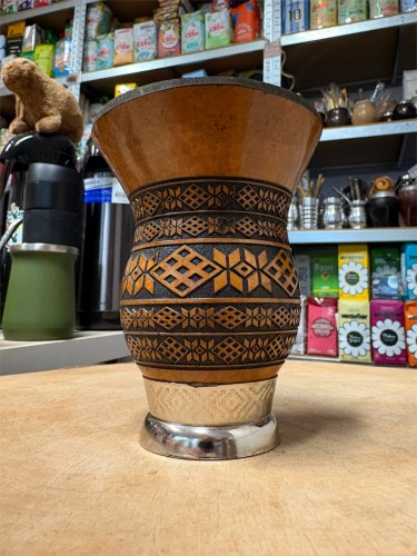 Tykwa (cuia) zdobiona "Geometrico" 230 ml