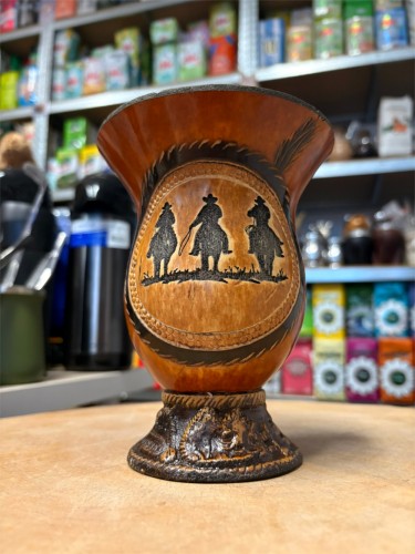 Tykwa (Cuia) XXL z nóżką "Tres Gauchos" 390 ml