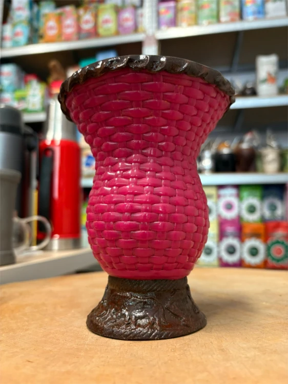 Tykwa (cuia) w obiciu Trancada różowe 270 ml