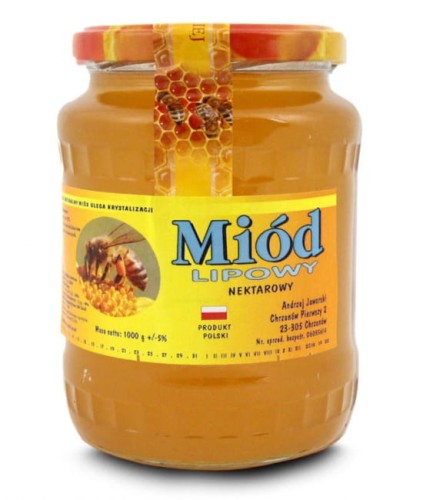 Miód lipowy nektarowy 1000g