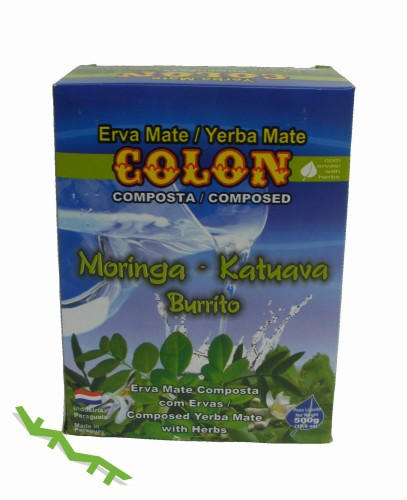 Yerba mate Colon Compuesta Moringa Katuava Burrito 500g