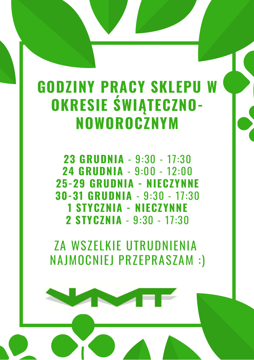 Godziny pracy w okresie świąteczno-noworocznym